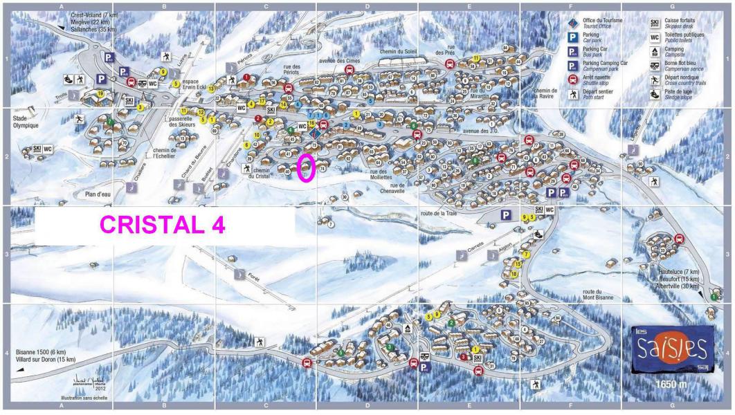 Vacanze in montagna Chalet Cristal 4 - Les Saisies - Mappa