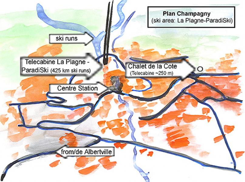 Vacances en montagne Chalet de la Côte - Champagny-en-Vanoise - Plan