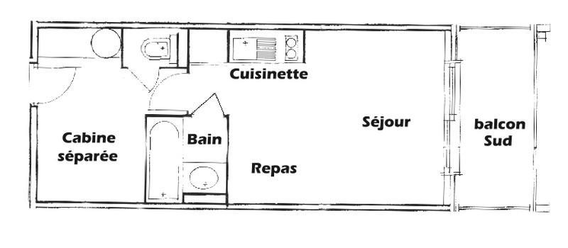 Каникулы в горах Квартира студия со спальней для 4 чел. (207) - Chalet du Lac 2 - Les Saisies - квартира