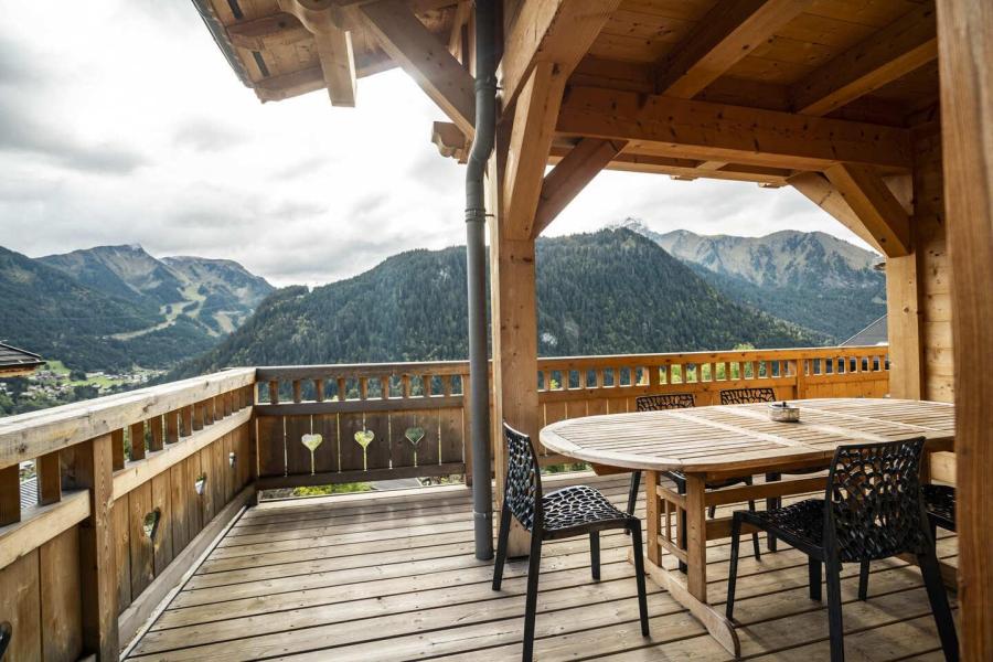 Holiday in mountain resort 7 room triplex chalet 15 people - Chalet Etagne - Châtel - Terrace