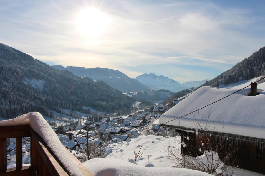 Urlaub in den Bergen 2-Zimmer-Holzhütte für 4 Personen - Chalet Etche Ona - Le Grand Bornand - Balkon