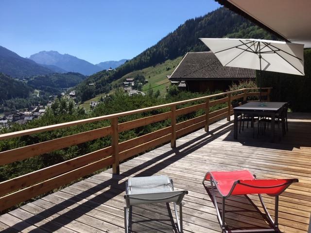 Urlaub in den Bergen 2-Zimmer-Holzhütte für 4 Personen - Chalet Etche Ona - Le Grand Bornand - Terrasse