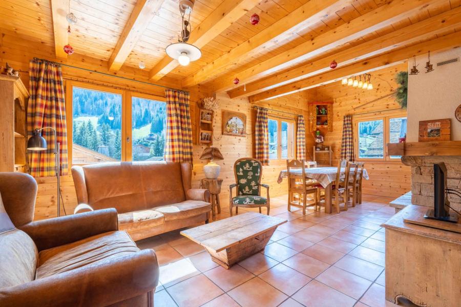 Vakantie in de bergen Chalet duplex mitoyen 5 kamers 9 personen - Chalet Gotty Joly L'Bele - La Clusaz - Woonkamer