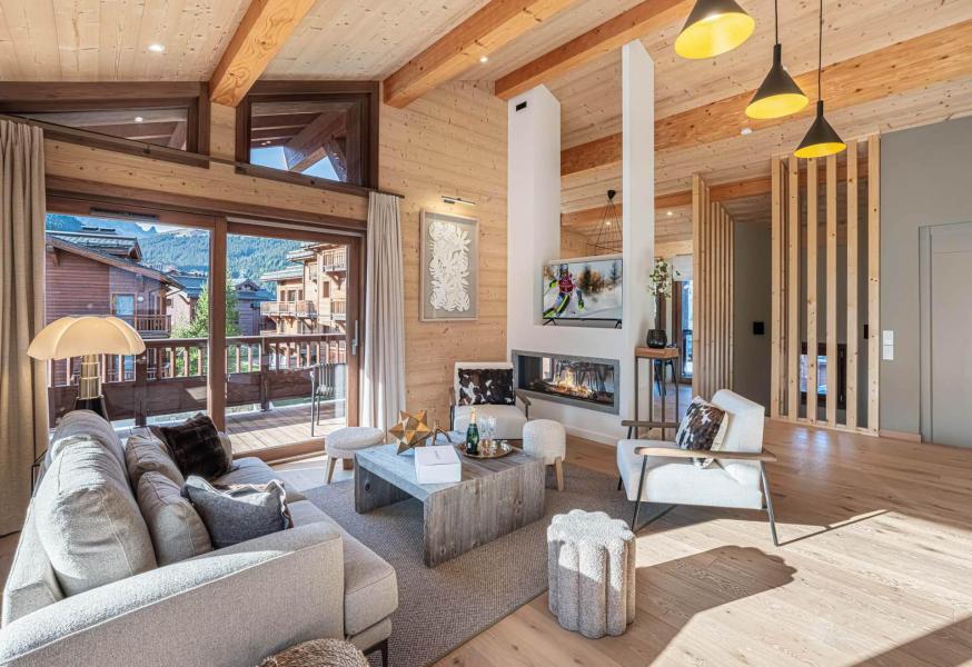 Holiday in mountain resort Semi-detached 5 room chalet 8 people - Chalet Grande Casse - Courchevel - Living room