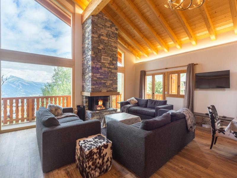 Vacanze in montagna Chalet Harmonie - La Tzoumaz - Soggiorno