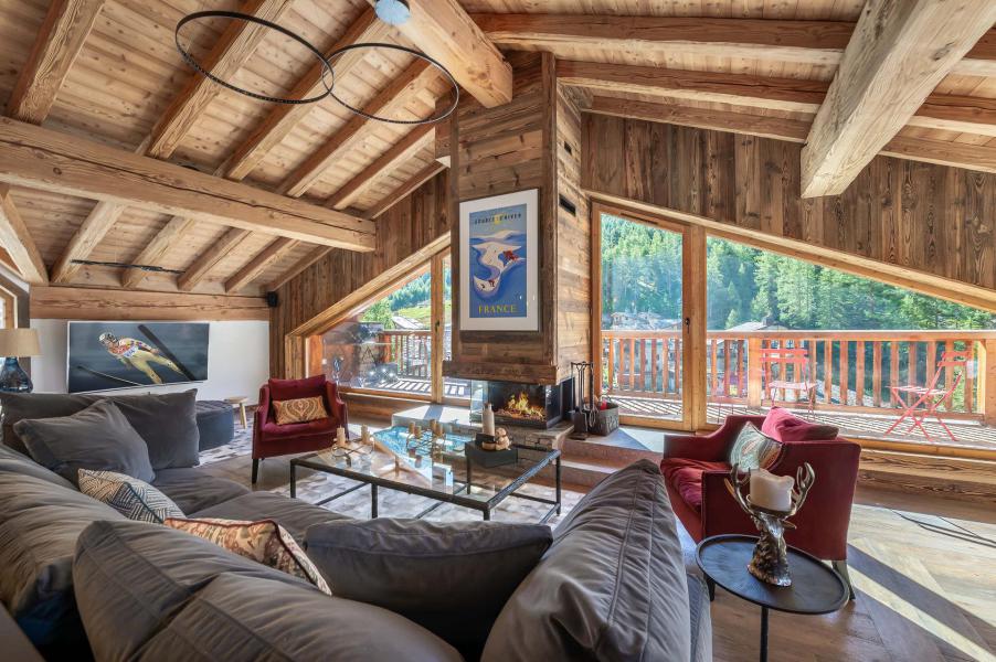 Urlaub in den Bergen 6 Zimmer Chalet für 14 Personen - Chalet Hermine Blanche - Val d'Isère - Wohnzimmer