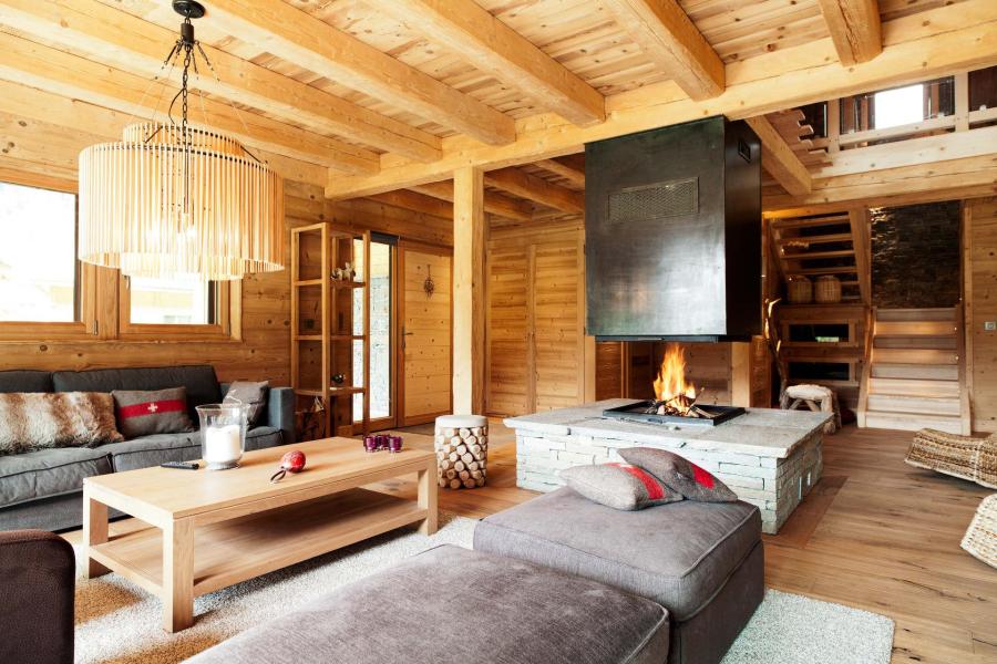 Holiday in mountain resort 6 room apartment 12 people - Chalet Hévéa - Chamonix - Living room