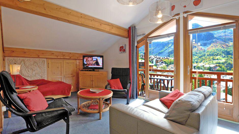 Holiday in mountain resort 3 room duplex apartment 5 people - Chalet Iris - Saint Martin de Belleville - Living room