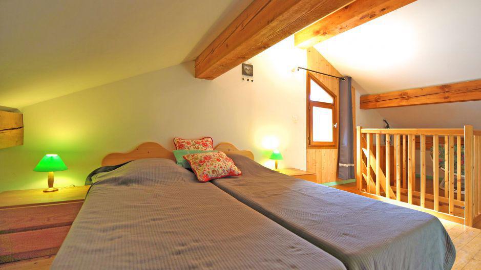 Urlaub in den Bergen 3 Zimmer Maisonettewohnung für 5 Personen - Chalet Iris - Saint Martin de Belleville - Offenes Schlafzimmer