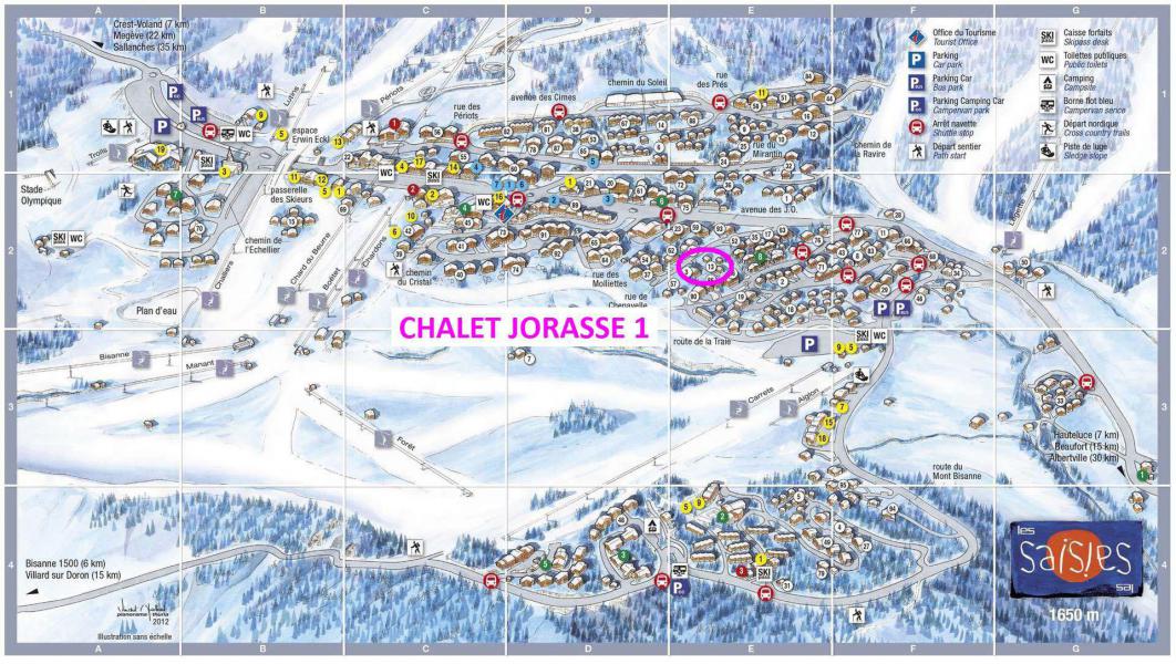 Vacanze in montagna Chalet Jorasse 1 B - Les Saisies - Mappa