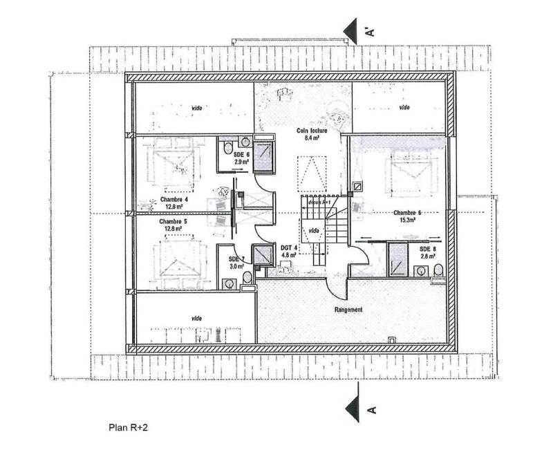 Каникулы в горах Шале триплекс 10 комнат 24 чел. (G480) - Chalet l'Abondance - Valmorel - план