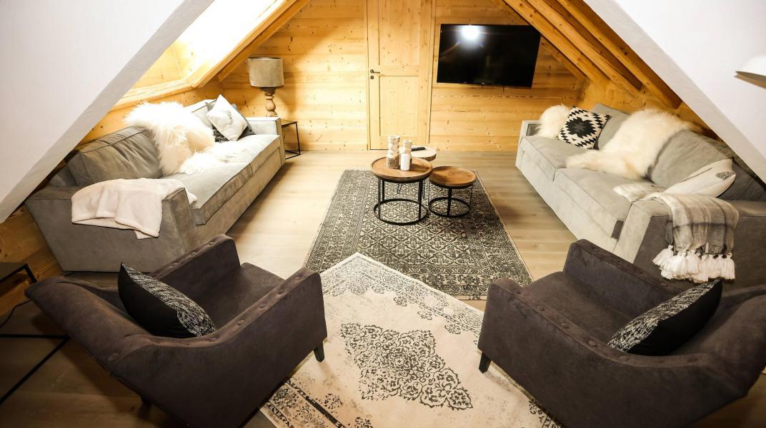 Urlaub in den Bergen Chalet l'Epinette - Valloire - Kleines Wohnzimmer