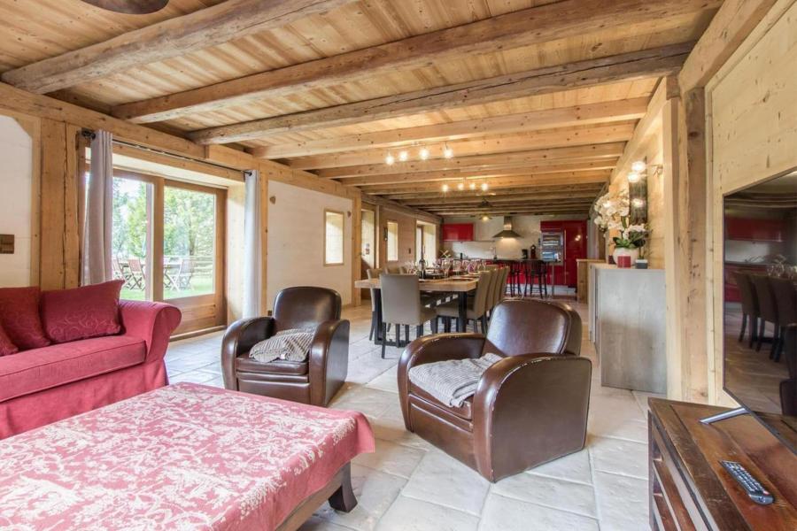 Urlaub in den Bergen 5-Zimmer-Appartment für 13 Personen (Logement 13 personnes) - Chalet LA FERME DU CREUX DU NANT - Châtel - Wohnzimmer