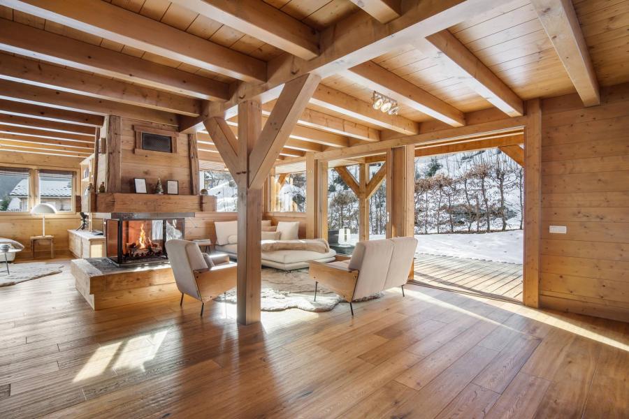 Holiday in mountain resort 6 room triplex chalet 13 people - Chalet La Nia - Saint Gervais - Living room