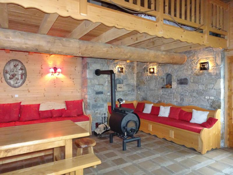 Holiday in mountain resort 2 room duplex chalet 8 people - Chalet la Ravière - Champagny-en-Vanoise - Living room