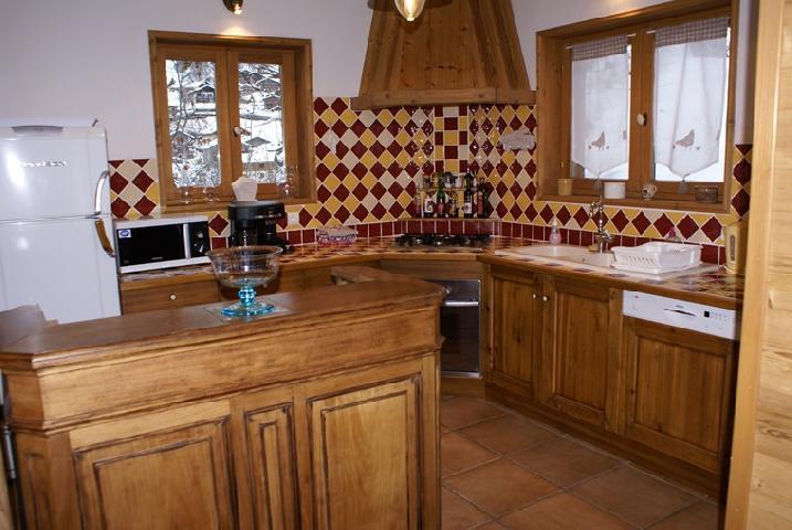 Holiday in mountain resort 5 room duplex chalet 8-10 people - Chalet la Sauvire - Champagny-en-Vanoise - Open-plan kitchen