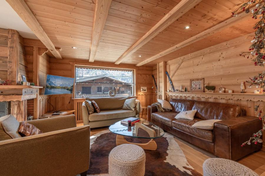 Vakantie in de bergen Chalet 6 kamers 10 personen - Chalet le Blizzard - Morzine - Woonkamer