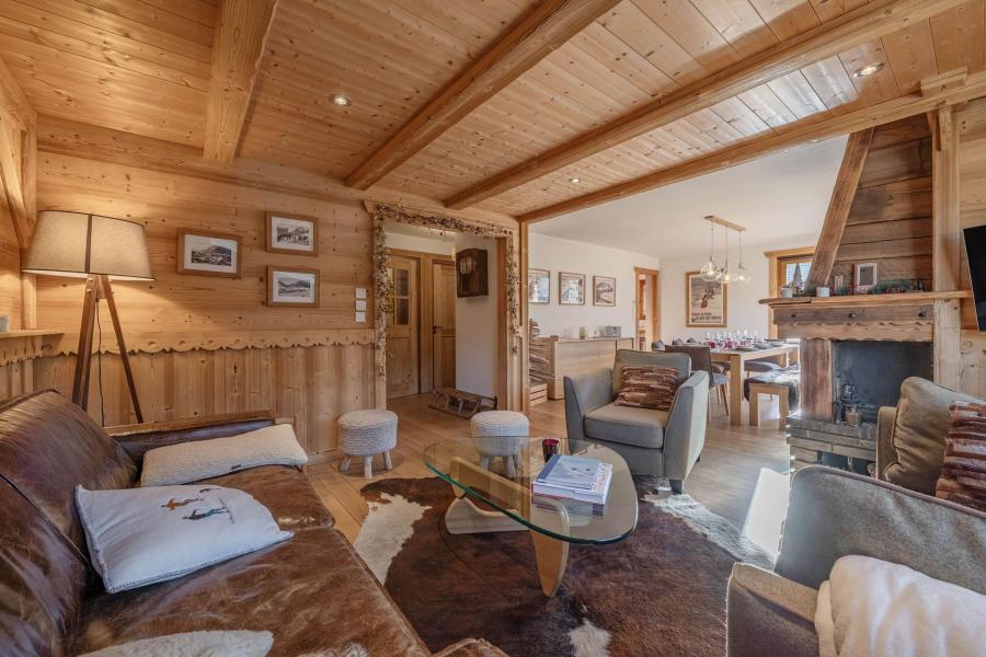 Vakantie in de bergen Chalet 6 kamers 10 personen - Chalet le Blizzard - Morzine - Woonkamer