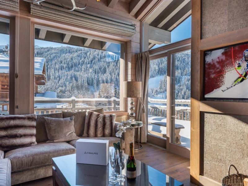 Holiday in mountain resort 5 room quadriplex chalet 10 people - Chalet le Cortina - Courchevel - Living room