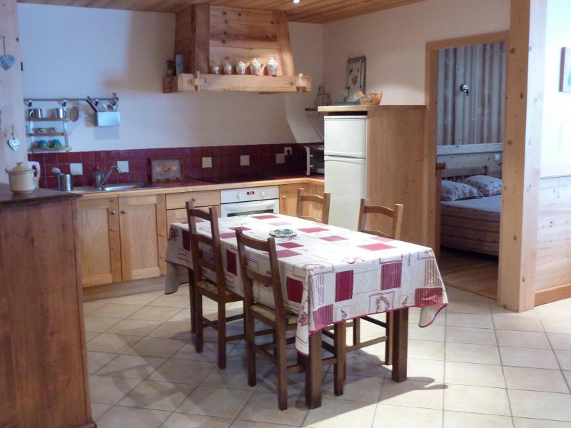 Vakantie in de bergen Appartement 3 kamers 4 personen (307) - Chalet le Corty - Le Grand Bornand - Eethoek