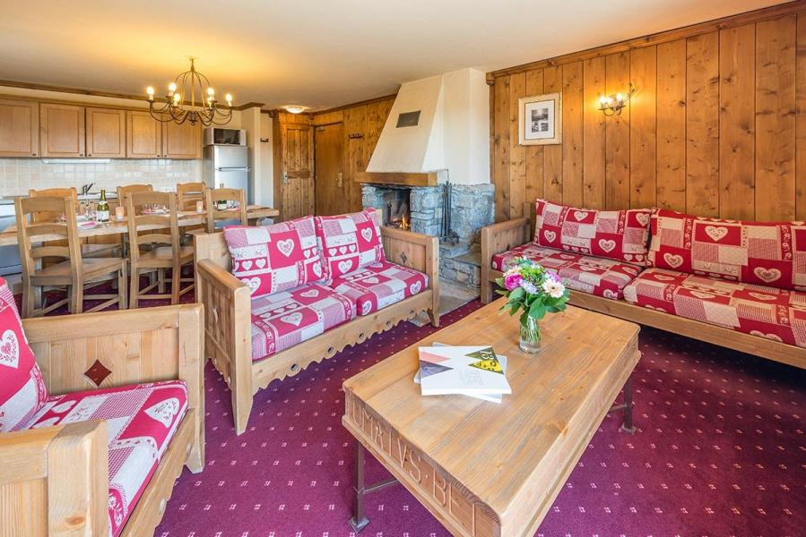 Vakantie in de bergen Appartement 4 kamers 6-8 personen - Chalet le Refuge la Rosière - La Rosière - Woonkamer