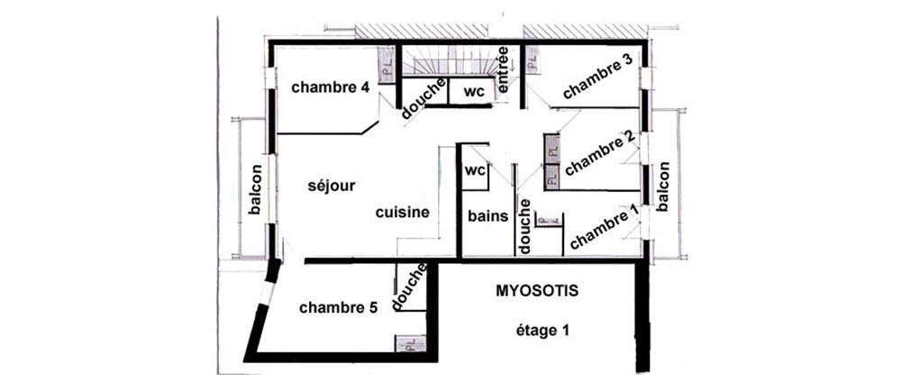 Vacanze in montagna Appartamento 6 stanze per 10 persone (Myosotis) - Chalet le Renouveau - Saint Martin de Belleville - Mappa