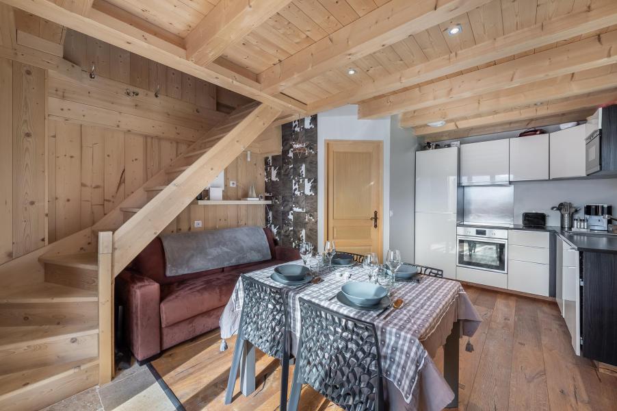 Urlaub in den Bergen 3 Zimmer Maisonettewohnung für 4 Personen (ROCHER DE THORENS) - Chalet le Rocher - Val Thorens - Wohnzimmer