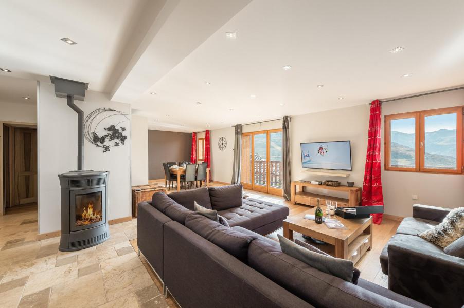 Urlaub in den Bergen 4-Zimmer-Appartment für 6 Personen (ROCHER DE LISA) - Chalet le Rocher - Val Thorens - Wohnzimmer