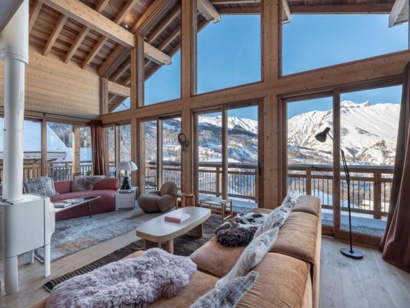 Каникулы в горах Шале триплекс 6 комнат 12 чел. - Chalet Les 4 Frères - Saint Martin de Belleville - Салон