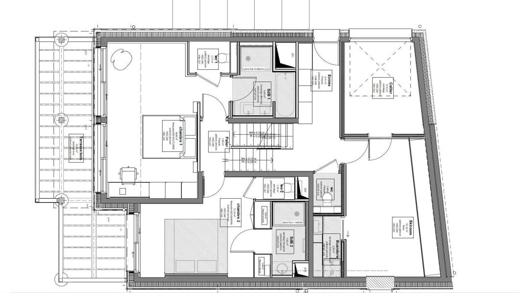 Holiday in mountain resort Chalet Les Sources De La Davie - Tignes - Plan