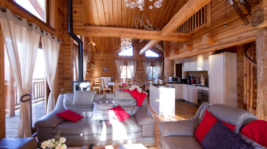 Holiday in mountain resort Chalet Leslie Alpen - Les 2 Alpes - Living room