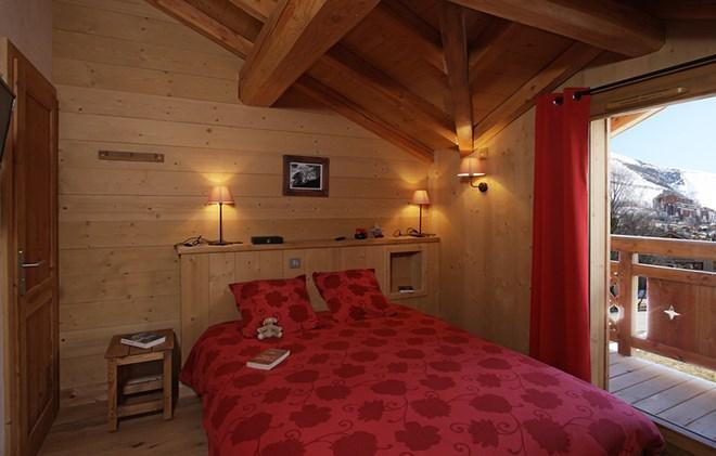 Urlaub in den Bergen Chalet Levanna Occidentale - Les 2 Alpes - Doppelbett