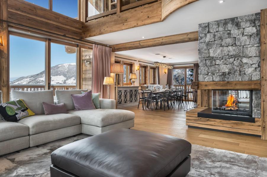 Holiday in mountain resort 6 room chalet 10 people - Chalet Libellule - Courchevel - Living room