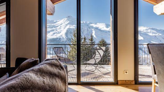 Holiday in mountain resort 6 room duplex apartment 12 people (2) - Chalet Lodge PureValley - Les Menuires - Living room