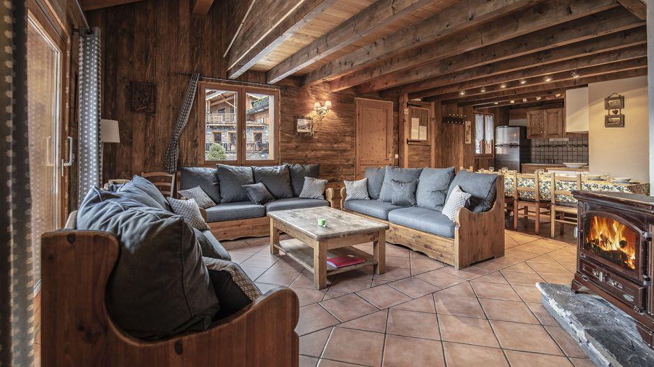 Holiday in mountain resort Chalet Mimosa - Saint Martin de Belleville - Living room