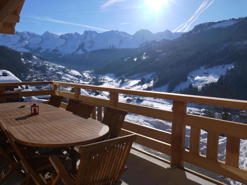 Vacaciones en montaña Chalet 5 piezas para 10 personas (001) - Chalet Panorama - Le Grand Bornand - Balcón