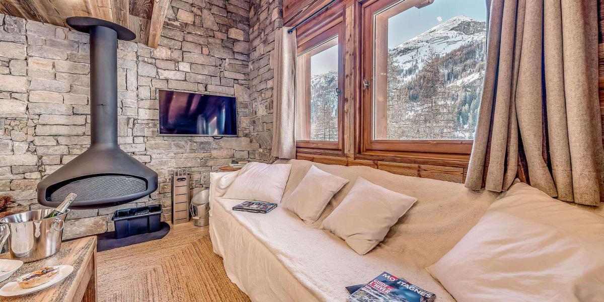 Vakantie in de bergen Chalet semi-individueel 7 kamers 12 personen (CH) - Chalet Paradis Blanc - Tignes - Woonkamer