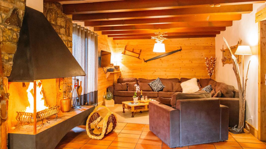 Vakantie in de bergen Chalet Perle - La Plagne - Open haard