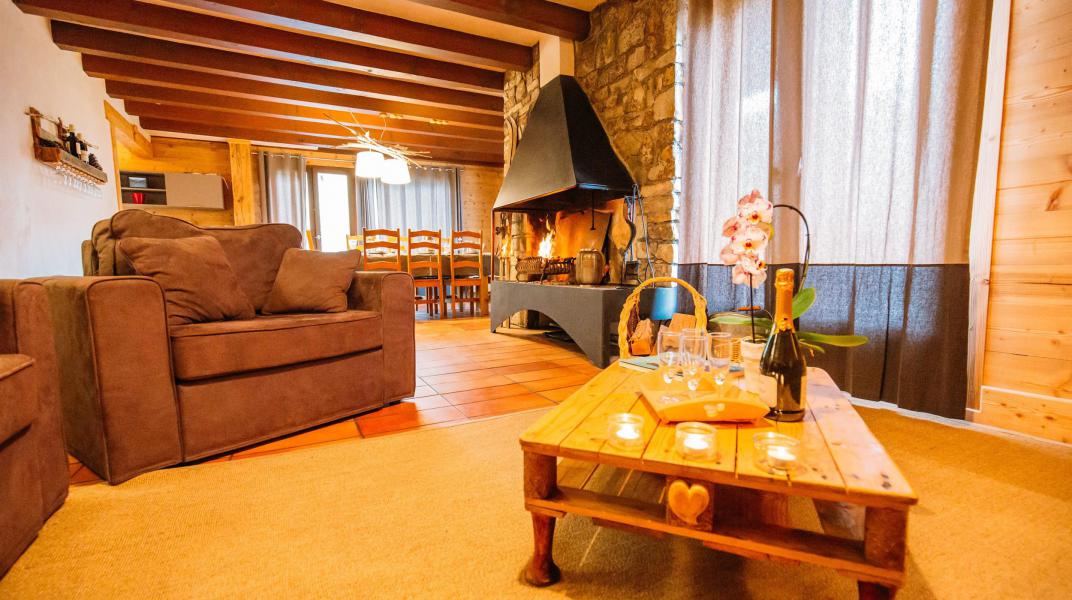 Vakantie in de bergen Chalet Perle - La Plagne - Woonkamer