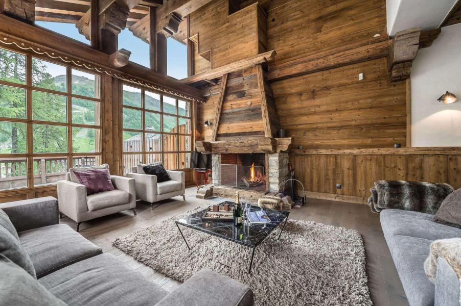 Vakantie in de bergen Chalet quadriplex 6 kamers 10 personen - Chalet Petit Yéti - Val d'Isère - Woonkamer