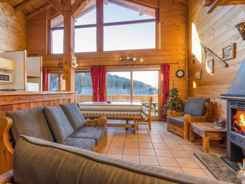 Holiday in mountain resort 5 room triplex chalet 8 people - Chalet Piccola Pietra - Peisey-Vallandry - Living room