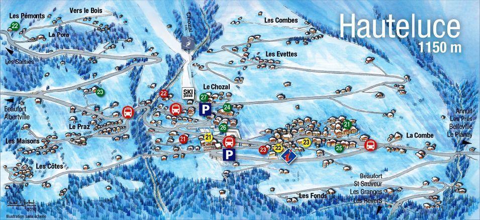 Vacances en montagne Chalet Pierres du Chozal - Les Saisies - Plan