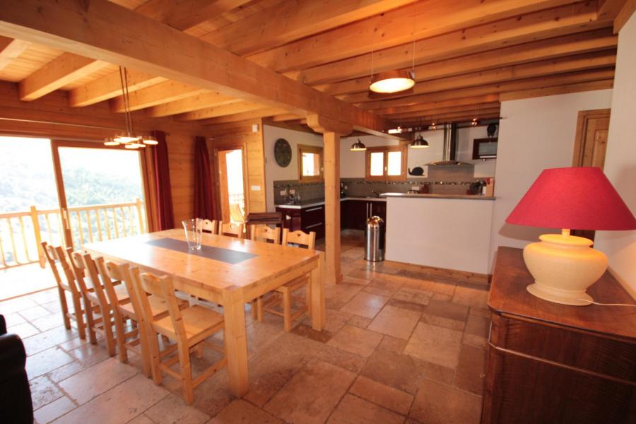 Holiday in mountain resort 7 room triplex chalet 12 people (CHACHO) - Chalet Pierres du Chozal - Les Saisies - Dining area