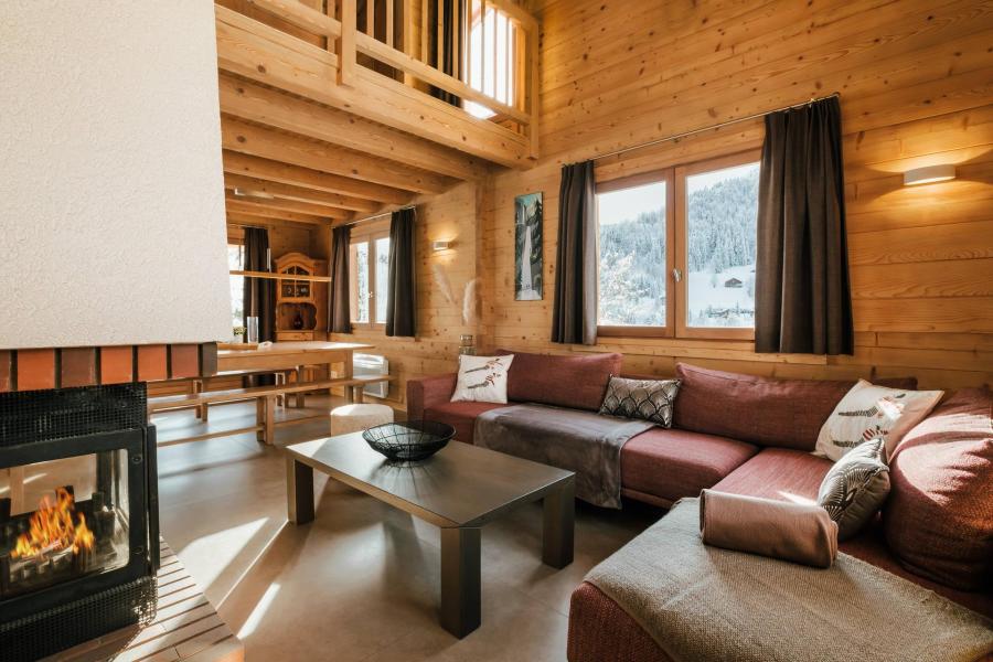 Vakantie in de bergen Chalet 5 kamers 8 personen (06) - Chalet Pistes Du Soleil 6 Bartavelles - La Clusaz - Woonkamer