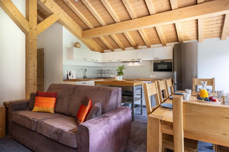 Vakantie in de bergen Chalet duplex 5 kamers 10 personen - Chalet Ponturin - Peisey-Vallandry - Woonkamer