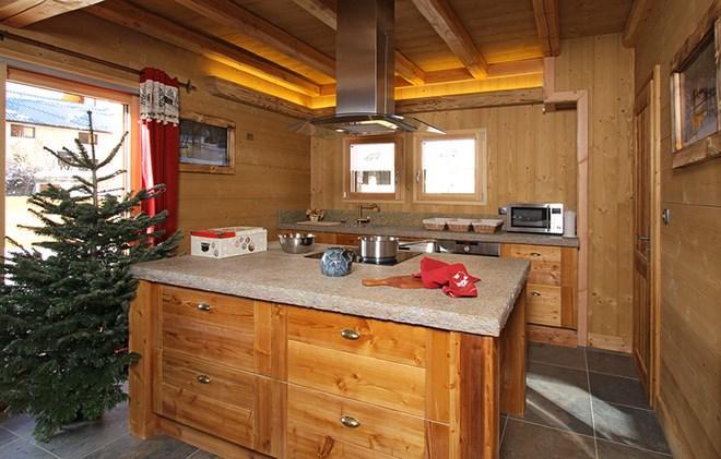 Vacaciones en montaña Chalet Prestige Lodge - Les 2 Alpes - Cocina abierta