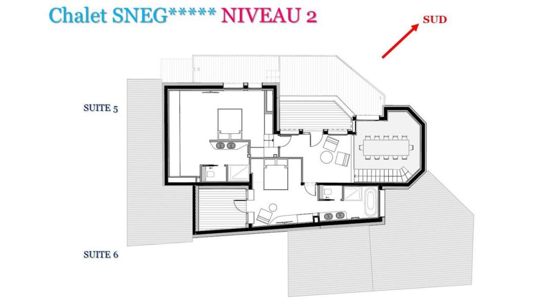 Wakacje w górach Domek górski triplex 12 pokojowy  dla 12 osób - Chalet Sneg - Tignes - Plan