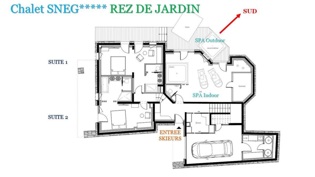 Wakacje w górach Domek górski triplex 12 pokojowy  dla 12 osób - Chalet Sneg - Tignes - Plan