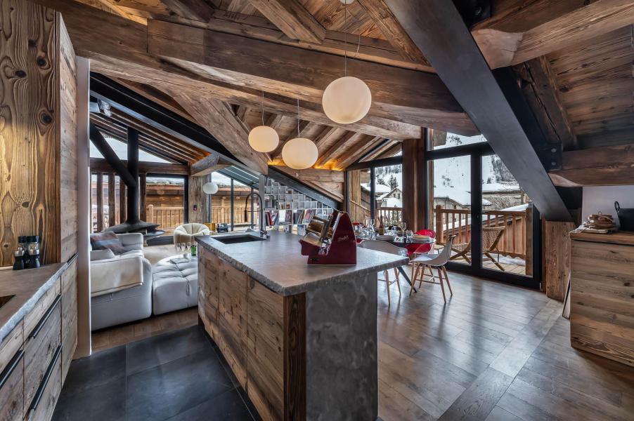 Holiday in mountain resort 6 room quadriplex chalet 10 people - Chalet Snowy Breeze - Val d'Isère - Kitchen