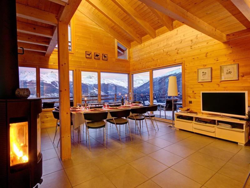 Urlaub in den Bergen Chalet Sur Piste - Thyon - Wohnzimmer